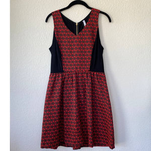 Kensie Black / Red Fot & Flare Dress